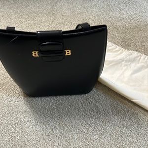 Black leather bag